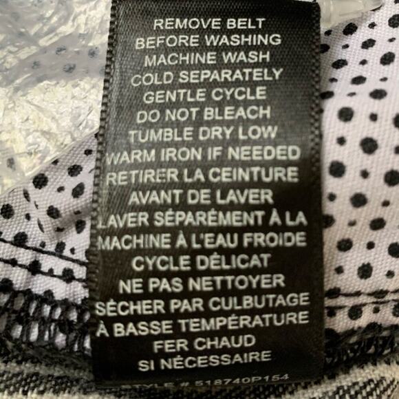 Rebecca Taylor High Rise Striped Paperbag Pants Coastal Preppy Size 27 - Picture 6 of 7